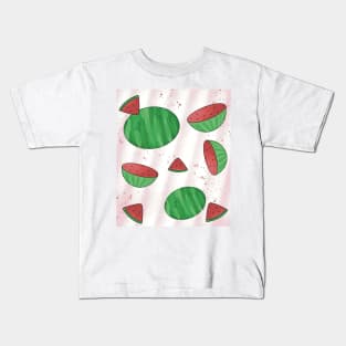 Cute Watermelon Repeated Design Kids T-Shirt